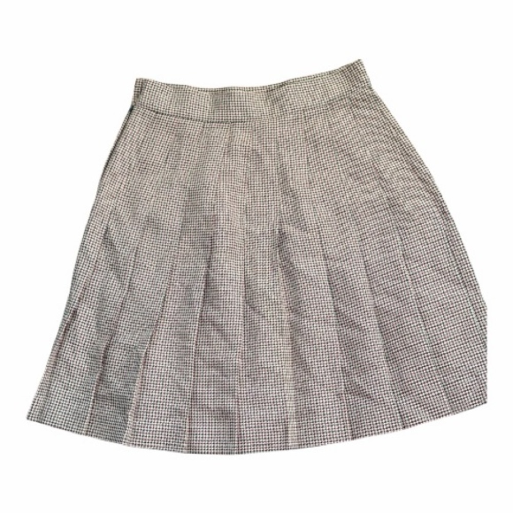 Vintage NB blues Houndstooth A-Line Skirt – Made in USA, Size 7 - Picture 5 of 5